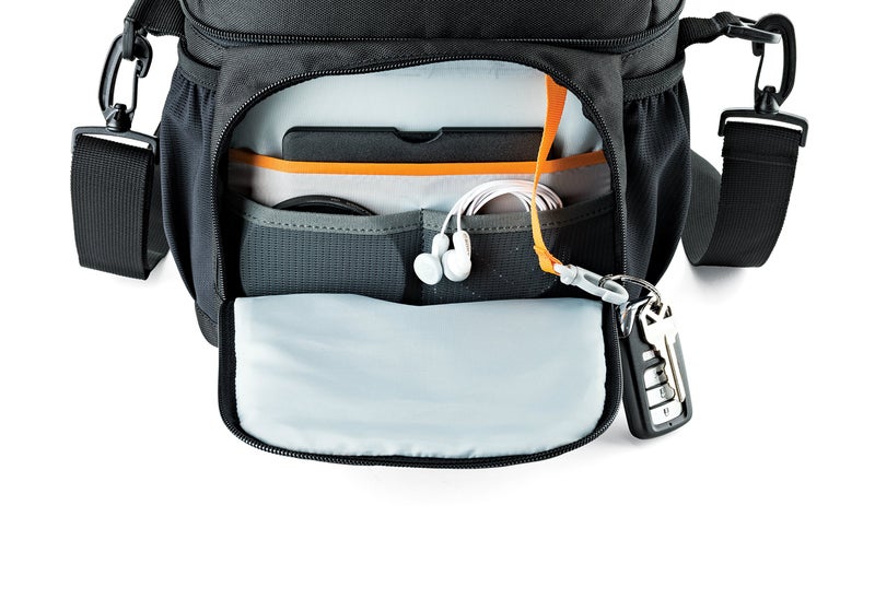 Lowepro LP37121, Nova 170 AW II Camera Bag, Fits DSLR with 24-105mm Attached Lens, Compact Photo Drone, 1-2 Additional Lenses, Flash, Black - Image 3